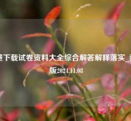 免费下载试卷资料大全综合解答解释落实_黄金版2024.11.08