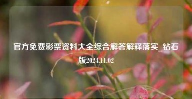 官方免费彩票资料大全综合解答解释落实_钻石版2024.11.02