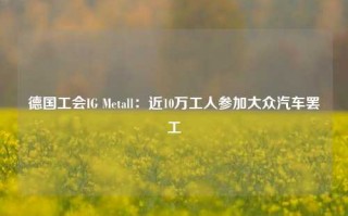 德国工会IG Metall：近10万工人参加大众汽车罢工