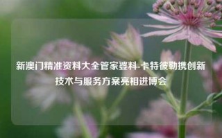 新澳门精准资料大全管家婆料-卡特彼勒携创新技术与服务方案亮相进博会