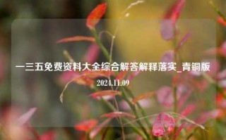 一三五免费资料大全综合解答解释落实_青铜版2024.11.09