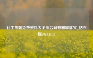 社工考题免费资料大全综合解答解释落实_钻石版2024.11.10