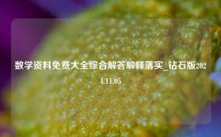 数学资料免费大全综合解答解释落实_钻石版2024.11.05