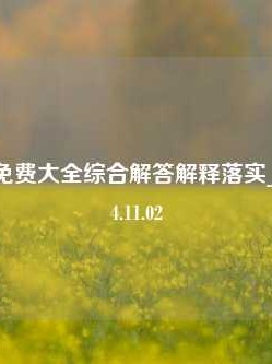 港澳资料免费大全综合解答解释落实_黄金版2024.11.02