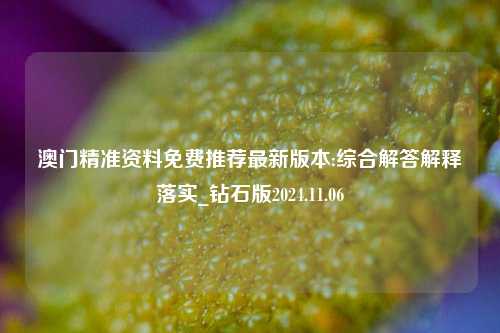 澳门精准资料免费推荐最新版本:综合解答解释落实_钻石版2024.11.06-第1张图片-陕西军卫安保服务公司