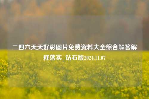 二四六天天好彩图片免费资料大全综合解答解释落实_钻石版2024.11.07-第1张图片-陕西军卫安保服务公司