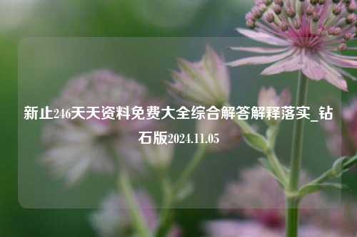 新止246天天资料免费大全综合解答解释落实_钻石版2024.11.05-第1张图片-陕西军卫安保服务公司