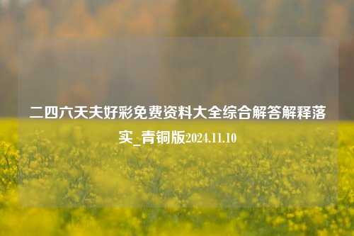 二四六天夫好彩免费资料大全综合解答解释落实_青铜版2024.11.10-第1张图片-陕西军卫安保服务公司