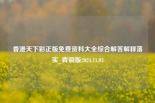 香港天下彩正版免费资料大全综合解答解释落实_青铜版2024.11.03-第1张图片-陕西军卫安保服务公司