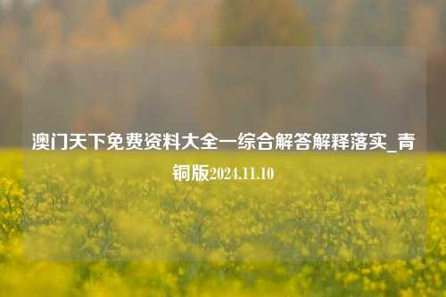 澳门天下免费资料大全一综合解答解释落实_青铜版2024.11.10-第1张图片-陕西军卫安保服务公司