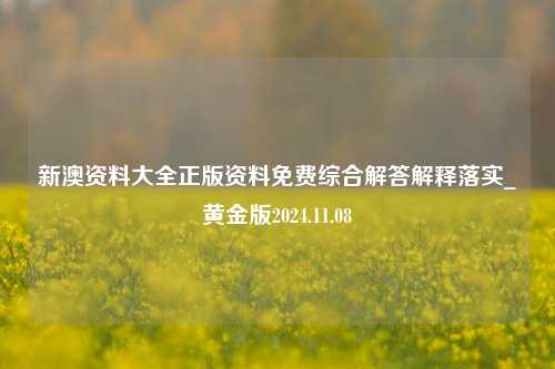 新澳资料大全正版资料免费综合解答解释落实_黄金版2024.11.08-第1张图片-陕西军卫安保服务公司