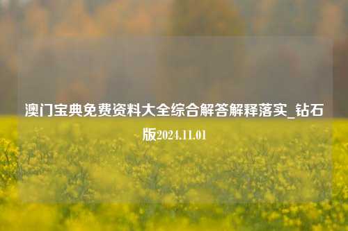 澳门宝典免费资料大全综合解答解释落实_钻石版2024.11.01-第1张图片-陕西军卫安保服务公司