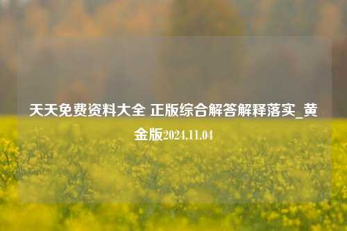 天天免费资料大全 正版综合解答解释落实_黄金版2024.11.04-第1张图片-陕西军卫安保服务公司