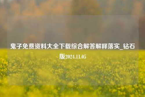 鬼子免费资料大全下载综合解答解释落实_钻石版2024.11.05-第1张图片-陕西军卫安保服务公司