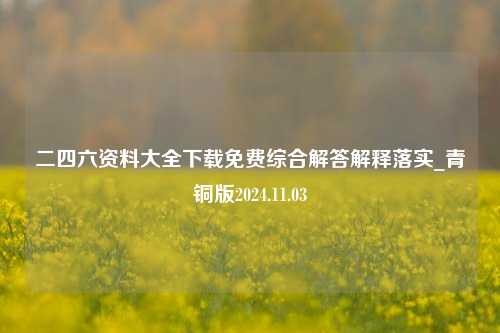 二四六资料大全下载免费综合解答解释落实_青铜版2024.11.03-第1张图片-陕西军卫安保服务公司