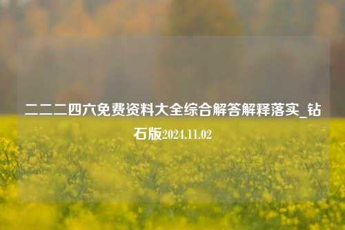 二二二四六免费资料大全综合解答解释落实_钻石版2024.11.02-第1张图片-陕西军卫安保服务公司