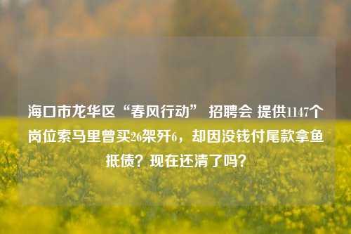 海口市龙华区“春风行动” 招聘会 提供1147个岗位索马里曾买26架歼6，却因没钱付尾款拿鱼抵债？现在还清了吗？-第1张图片-陕西军卫安保服务公司