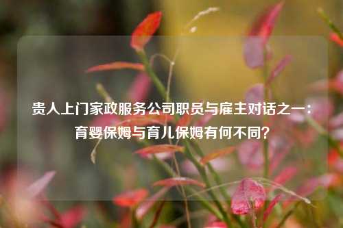 贵人上门家政服务公司职员与雇主对话之一：育婴保姆与育儿保姆有何不同？-第1张图片-陕西军卫安保服务公司