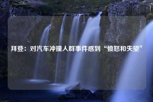 拜登：对汽车冲撞人群事件感到“愤怒和失望”