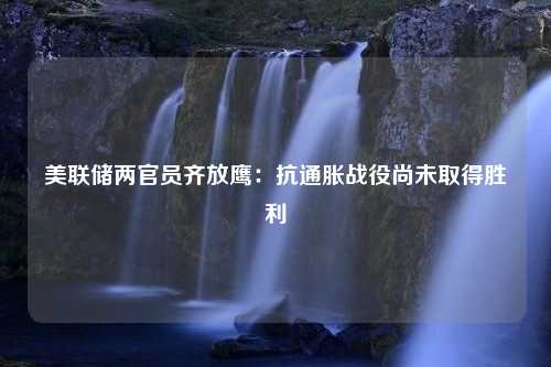 美联储两官员齐放鹰：抗通胀战役尚未取得胜利